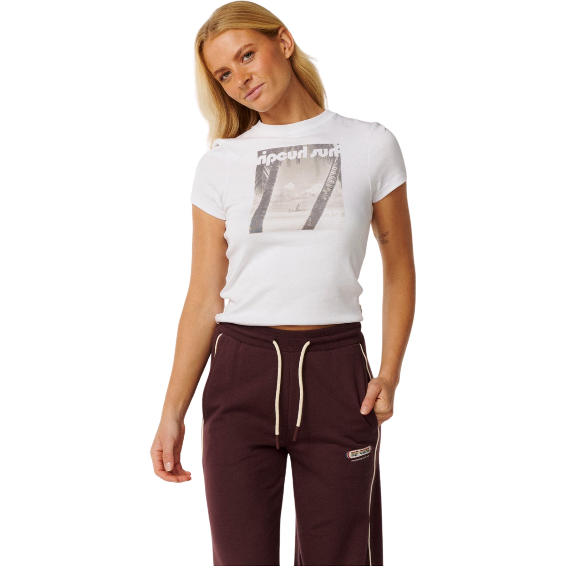 Rip Curl Womens Paraiso Fitted T-Shirt 0QQWTE - White